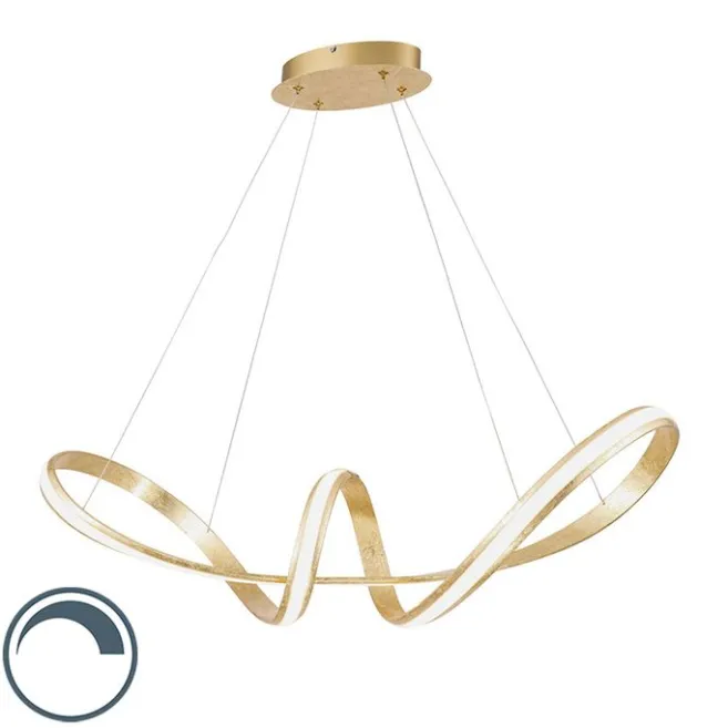 Paul Neuhaus Design-Hängeleuchte Gold inkl. LED 91 cm - Belinda