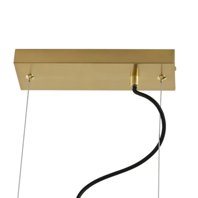 QAZQA Design-Hängeleuchte Gold mit Regenbogen-Glas 8-flammig - Uvas