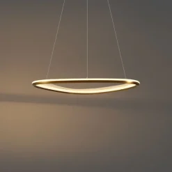 QAZQA Design-Hängeleuchte Gold 3-Stufen-Dimmbar - Organico