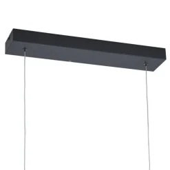 QAZQA Design-Hängeleuchte H Schwarz mit Gold inkl. LED 3-Stufen-Dimmbar - Joy