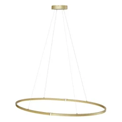 QAZQA Design-Hängeleuchte Messing 120cm inkl. LED 3-Stufen-Dimmbar - Ovallo