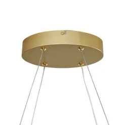 QAZQA Design-Hängeleuchte Messing 120cm inkl. LED 3-Stufen-Dimmbar - Ovallo