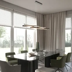 Trio Leuchten Design-Hängeleuchte schwarz mit Silber inkl. LED Dimmbar - Blaze