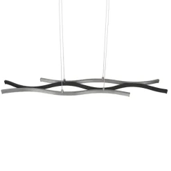 Trio Leuchten Design-Hängeleuchte schwarz mit Silber inkl. LED Dimmbar - Blaze