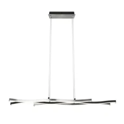 Trio Leuchten Design-Hängeleuchte schwarz mit Silber inkl. LED Dimmbar - Blaze