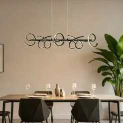 QAZQA Design-Hängeleuchte schwarz rechteckig 3-Stufen-Dimmbar - Krisscross