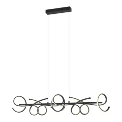 QAZQA Design-Hängeleuchte schwarz rechteckig 3-Stufen-Dimmbar - Krisscross