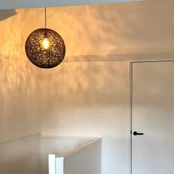 QAZQA Design-Hängeleuchte schwarz Kugel 45cm - Corda