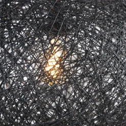 QAZQA Design-Hängeleuchte schwarz Kugel 45cm - Corda