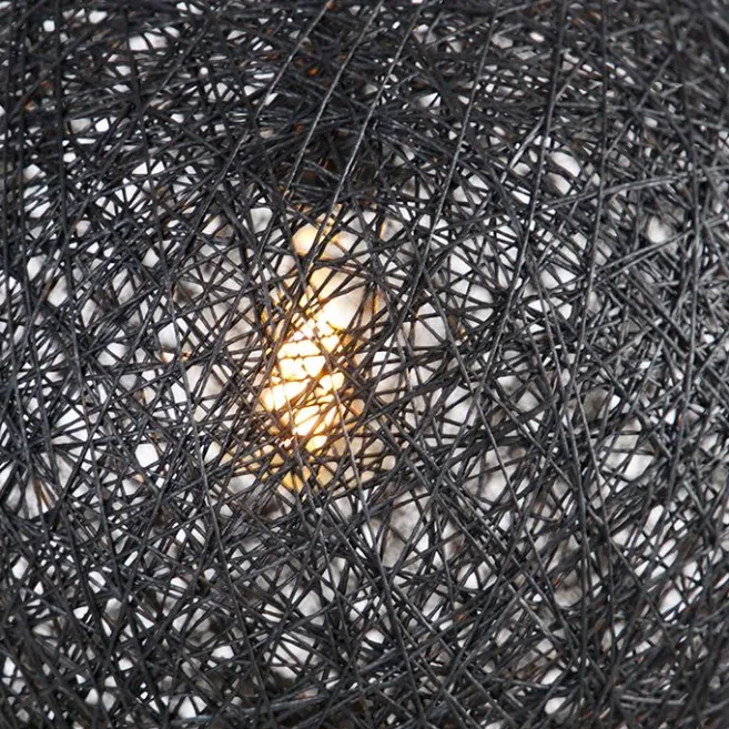 QAZQA Design-Hängeleuchte schwarz Kugel 45cm - Corda