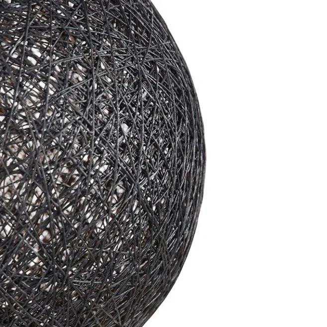 QAZQA Design-Hängeleuchte schwarz Kugel 45cm - Corda