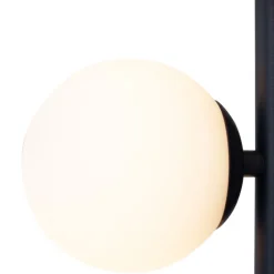 QAZQA Design-Hängeleuchte schwarz mit Milchglas 5-flammig - Vertical