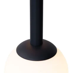 QAZQA Design-Hängeleuchte schwarz mit Milchglas 5-flammig - Vertical