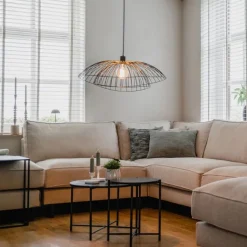 QAZQA Design-Hängeleuchte schwarz mit doppeltem Schirm 66 cm - Pua