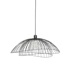 QAZQA Design-Hängeleuchte schwarz mit doppeltem Schirm 66 cm - Pua