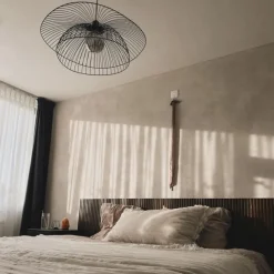 QAZQA Design-Hängeleuchte schwarz mit doppeltem Schirm 66 cm - Pua