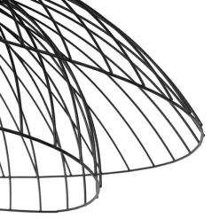 QAZQA Design-Hängeleuchte schwarz mit doppeltem Schirm 66 cm - Pua