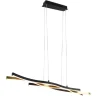 Trio Leuchten Design-Hängeleuchte Schwarz mit Gold inkl. LED Dimmbar - Blaze