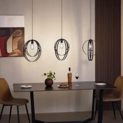 QAZQA Design-Hängeleuchte schwarz rechteckig 3-flammig - Indu