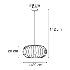 QAZQA Design-Hängeleuchte Schwarz Draht 39cm - Johanna