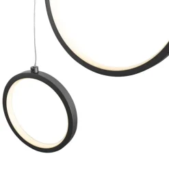 QAZQA Design-Hängeleuchte schwarz 9-flammig inkl. LED 3-Stufen-Dimmbar - Vide Anella