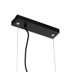 QAZQA Design-Hängeleuchte schwarz mit Bernsteinglas 8-flammig - Uvas