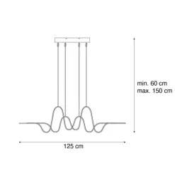 Paul Neuhaus Design-Hängeleuchte schwarz inkl. dimmbarer LED Easylift - Altitude
