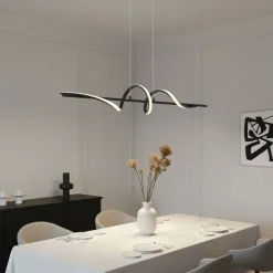 QAZQA Design-Hängeleuchte schwarz 110 cm inkl. LED 3-Stufen-Dimmbar - Wokkel
