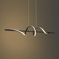 QAZQA Design-Hängeleuchte schwarz 110 cm inkl. LED 3-Stufen-Dimmbar - Wokkel