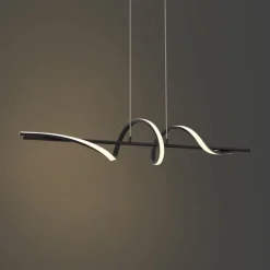 QAZQA Design-Hängeleuchte schwarz 110 cm inkl. LED 3-Stufen-Dimmbar - Wokkel