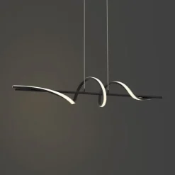 QAZQA Design-Hängeleuchte schwarz 110 cm inkl. LED 3-Stufen-Dimmbar - Wokkel