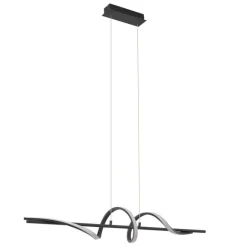 QAZQA Design-Hängeleuchte schwarz 110 cm inkl. LED 3-Stufen-Dimmbar - Wokkel