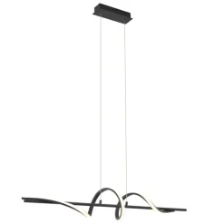 QAZQA Design-Hängeleuchte schwarz 110 cm inkl. LED 3-Stufen-Dimmbar - Wokkel