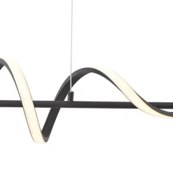 QAZQA Design-Hängeleuchte schwarz 110 cm inkl. LED 3-Stufen-Dimmbar - Wokkel