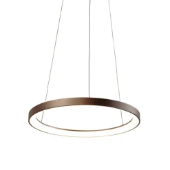 Paul Neuhaus Design-Pendelleuchte Bronze inklusive dimmbarer LED Easylift - Hoop