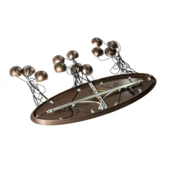 QAZQA Design-Pendelleuchte Dunkelbronze mit Klarglas 12-flammig - Inge