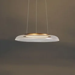 QAZQA Design-Pendelleuchte Gold und Transparent 3-Stufen-Dimmbar - Scacrylic