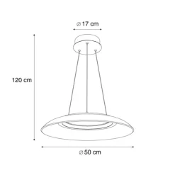 QAZQA Design-Pendelleuchte Gold und Transparent 3-Stufen-Dimmbar - Scacrylic