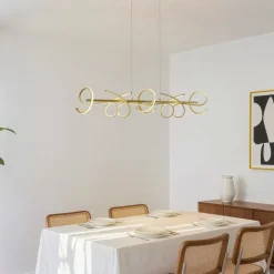 QAZQA Design-Pendelleuchte Gold Rechteckig 3-Stufen-Dimmbar - Krisscross