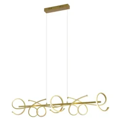 QAZQA Design-Pendelleuchte Gold Rechteckig 3-Stufen-Dimmbar - Krisscross