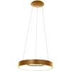 Steinhauer Design-Pendelleuchte Gold inkl. dimmbarer LED - Ringlede