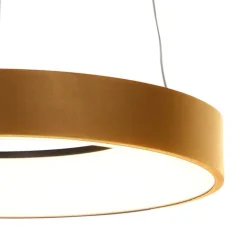 Steinhauer Design-Pendelleuchte Gold inkl. dimmbarer LED - Ringlede