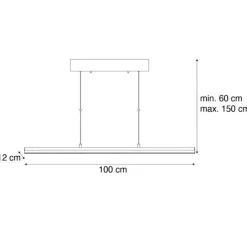 Paul Neuhaus Design-Pendelleuchte Schwarz inkl. dimmbarer LED 3-Stufen Easylift - Nele