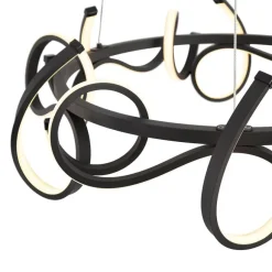 QAZQA Design-Pendelleuchte schwarz rund, 3-Stufen-Dimmbar - Krisscross