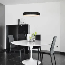 Steinhauer Design-Pendelleuchte Schwarz inkl. dimmbarer LED - Ringlede