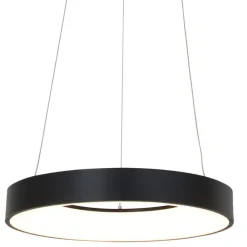 Steinhauer Design-Pendelleuchte Schwarz inkl. dimmbarer LED - Ringlede