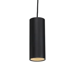 QAZQA Design-Pendelleuchte schwarz GU10 50mm - Tubo