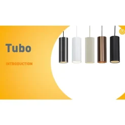 QAZQA Design-Pendelleuchte schwarz GU10 50mm - Tubo