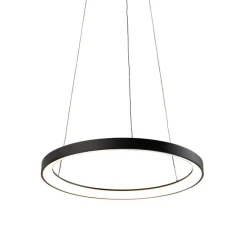 Paul Neuhaus Design-Pendelleuchte Schwarz inkl. dimmbarer LED Easylift - Hoop