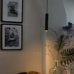 QAZQA Design-Pendelleuchte schwarz GU10 50mm - Tuba Small